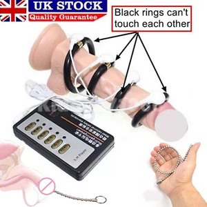 Male E-Stim Penis Shock Therapy Ring Enhancer Urethral Plug Sounding Dilator Rod - Picture 1 of 36