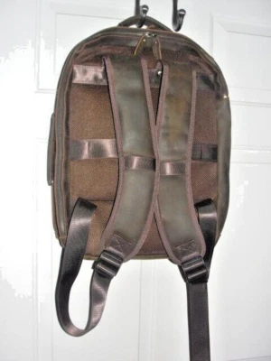 Mochila para laptop de couro marrom escuro da Tiding 17,3" - Aparência vintage nova nunca usada - Imagem 1 de 4