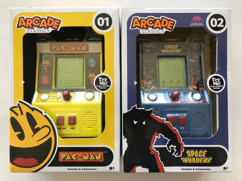 Pac Man Bandai Namco Mini Handheld Arcade Game Basic Fun #09521 &