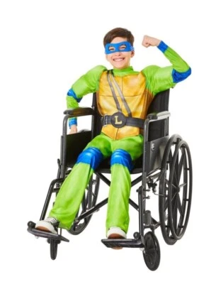 Disfraz Tortugas Ninja Leonardo Azul Silla de Ruedas Disfraz Adaptable Cinturón Iluminado L Foto 1 de 3