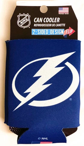 Tampa Bay Lightning Can Cooler ROYAL BLUE - NEW USA - 2 Sided Flip - CHEAP Cover