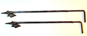 Vintage Art Deco Adjustable Swing Curtain Rods Arrow - Picture 1 of 8