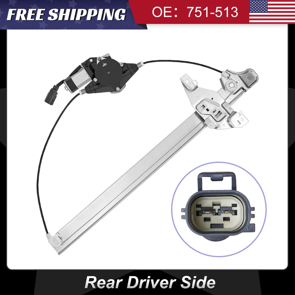 Rear Driver Side For 2013-2016 Ford F-250 Super Duty Window Regulator W/ Motor - Image 1 of 4
