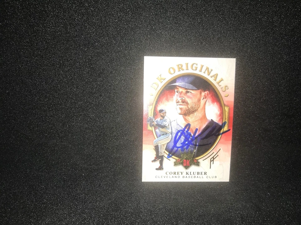 COREY KLUBER Rangers Indians Autographed SIGNED 2015 Panini Diamond Kings - Image 1 of 1
