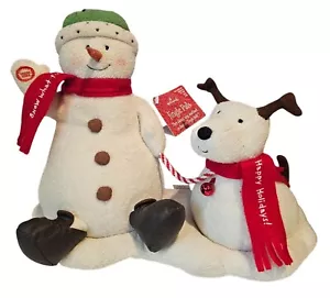 Hallmark Jingle Pals 2004 Schneemann Rentier Hund musikalisch Plüsch animiert funktioniert Vintage - Bild 1 von 10