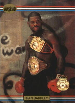 1991 RINGLORDS BOXING CARDS - Highly Collectible Card #25 - Iran Barkley 😎 - Image 1 of 2