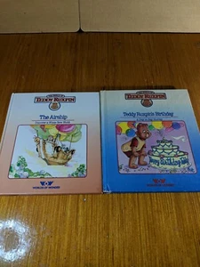 Set Of 2 Vintage The World Of Teddy Ruxpin Books - The Airship And Teddy's B-Day - Picture 1 of 7