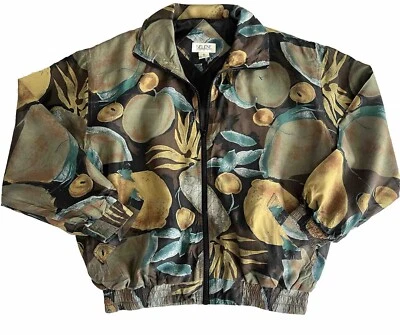 Vintage 90s SELENE 100% SILK Sport Windbreaker Jacket Womens Size Small EUC h - Image 1 of 4