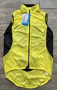 New! Giant Super Light Wind Vest With Back Pocket Yellow Sz Small Cycling Jersey - Picture 1 of 12