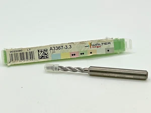 WALTER TITEX Nuovo Trapano a percussione in carburo - 3,3 mm, 3FL, A3367-3,3 - Foto 1 di 2