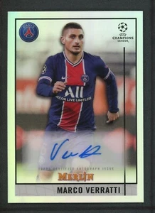 2021 MARCO VERRATTI AUTO TOPPS MERLIN UEFA CHAMPIONS LEAGUE REFRACTOR - Picture 1 of 2