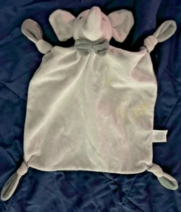 Carters Gray Elephant Security Blanket Baby LOVEY Plush Elephant Head CLEAN COND - Picture 1 of 3