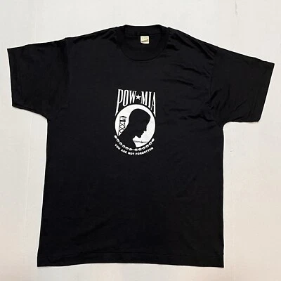 Vintage POW MIA Men’s T-shirt Screen Stars Size Large Single Stitch USA 1980’s - Image 1 of 4