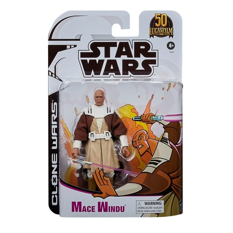 Star Wars Black Series Clone Wars Mace Windu Action Figure MIB Cover