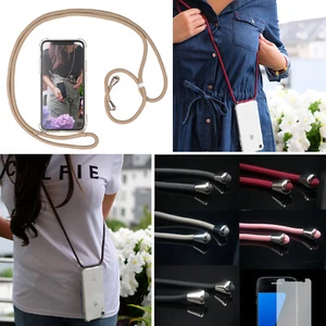 Funda protectora con cadena para móvil con cinta para colgar cordón - Imagen 1 de 17