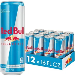 Red Bull Sugar Free Energy Drink, 16 Fl Oz, 12 Cans - Picture 1 of 1
