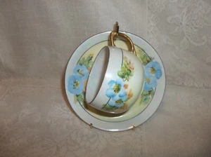 D&B CUP & SAUCER SET JORGENSEN YELLOW WITH GOLD TRIM GERMANY - Picture 1 of 3