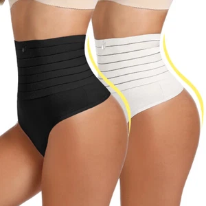 Womens Pull Me In Hold In Tummy Control Knickers Slim Body Shaper Thong Panties - Picture 1 of 39