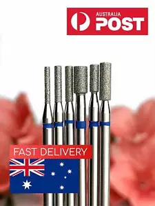 Professional diamond nail drill bits Cylinders / Barrel (Blue)- Russian manicure - Picture 1 of 13