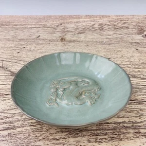 7.5" Old Antique Song dynasty Porcelain ru kiln museum mark Dragon Brush Washer - Picture 1 of 9