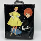 Étui poupée Barbie vintage garde-robe Mattel 1963 noir ENDOMMAGÉ VEUILLEZ LIRE