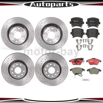 前后刹车片和转子适用于大众 CC 2017 2016 2015 2014 2013 2012 — 第 1/4 张图片