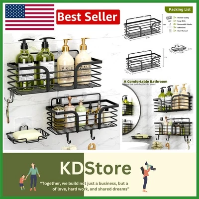 Organizador de ducha y cocina de acero inoxidable a prueba de herrumbre con fuerte... - Imagen 1 de 4