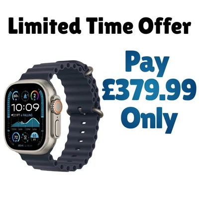 Apple Watch Ultra 2 LTE - Silver - Navy Band - M/L - 49mm Titanium - Very Good - Image 1 of 4