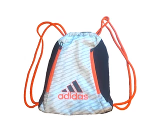 Adidas Confezione Sacco Unisex Adulto Nero Arancione Coulisse Spalla Zip Tasche - Foto 1 di 6