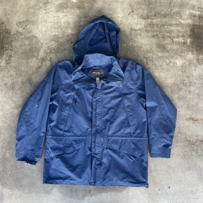 Chaqueta Eddie Bauer Gore-Tex Hombre Grande Azul Marino Montaña Parka Con Capucha Lluvia Foto 1 de 4