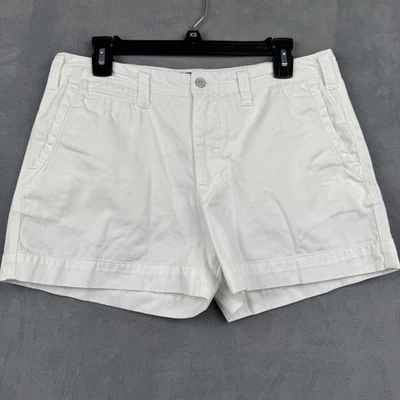 Polo Ralph Lauren White Chino Shorts Women Size 10 Embroidered Pony - Image 1 of 4