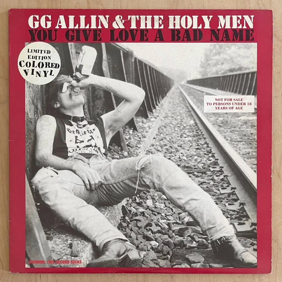 GG ALLIN & THE HOLY MEN You Give Love a Bad Name (1987) Homestead Vinyl LP Punk Foto 1 de 4