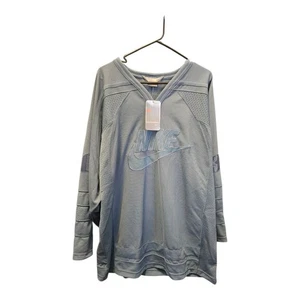 Rare Vintage Y2K Nike Hockey Jersey #30 Spell Out Blue Sewn 90s Size L - Picture 1 of 8