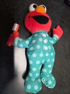 Sesamstraße sprechender Elmo 12 Zoll Plüsch Zähne putzen Hasbro getestet & funktioniert - Bild 1 von 4