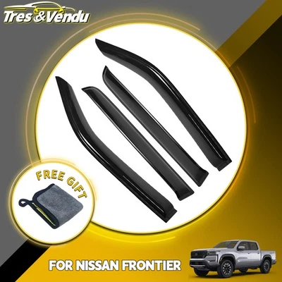 Tres&Vendu para Nissan Frontier 2022-2024 doble cabina ventana visera ventilación deflector EE. UU. Foto 1 de 4