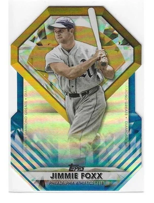 🔥2022 Topps Diamond Greats Die Cuts Blue #DGDC-68 Jimmie Foxx PHI Athletics🔥 - Image 1 of 2