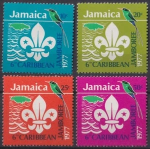 F-EX34773 JAMAICA MNH 1977 BOYS SCOUTS SCOUTING CARIBBEAN JAMBOREE.  - Picture 1 of 1