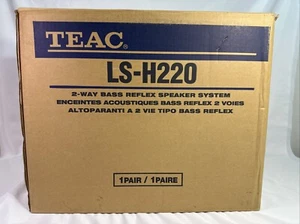 NEW TEAC  LS-H220  Bookshelf Speakers Brown Wood Grain Set of 2 - Picture 1 of 9