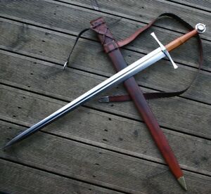 WILD CUSTOM HANDMADE 33 INCHES LONG IN HIGH POLISHED STEEL HUNTING PERFECT SWORD