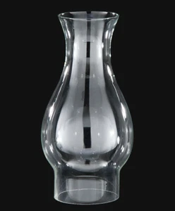 3"" X 8 5/8"" LÁMPARA DE ACEITE DE VIDRIO TRANSPARENTE ESTILO CHIMENEA SUPERIOR PARA #2 QUEMADORES NUEVO 57937JB - Imagen 1 de 4
