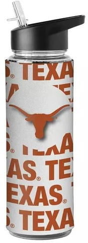 Flip Top Spout 25oz Water Bottle Removable Neoprene Sleeve (Texas Longhorns) Cover