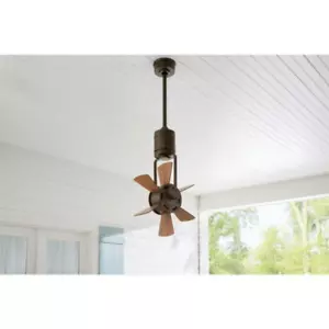 20" Small Ceiling Fan + Remote Rustic Farmhouse Windmill Patio Loft Propeller - Picture 1 of 2