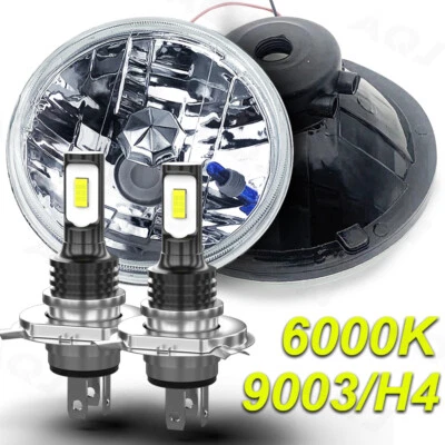 For Dodge D100 D200 D300 Pickup 7inch Round LED Headlights Hi/Lo Sealed Beam - Image 1 of 4
