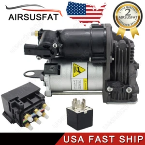 For Mercedes W221 S550 CL550 Air Suspension Compressor Pump & Valve Block &Relay - Foto 1 di 12
