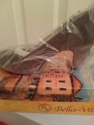 Genuine Suede Leather Italian Slide Women's Shoes New size 8 - Image 1 of 4