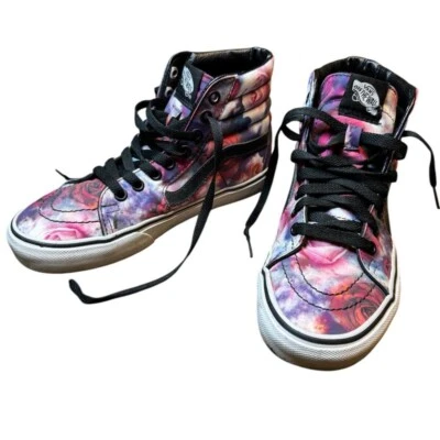 Vans Off The Wall Skate Shoes High Top Floral Rose Print US Women Size 6.5 - Image 1 of 4