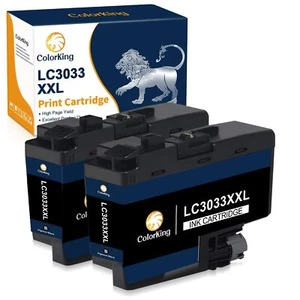 2 Pack LC3033 Black Ink Cartridge for Brother LC3033 MFC-J995DWXL MFC-J815DW - Picture 1 of 5