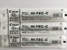 Pilot Hi tec c gel ink Refill 0.3mm---3 black