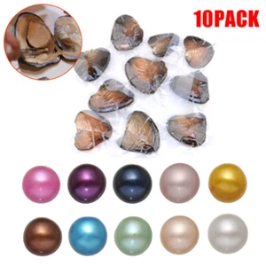 10pcs Individually Wrapped Oysters whith Natural Pearl Freshwater Holiday Gift - Picture 1 of 11