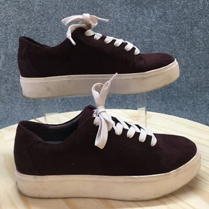 Dr Scholls Shoes Womens 9 M Kinney Lace Platform Sneaker Burgundy Fabric Lace Up - Picture 1 of 16